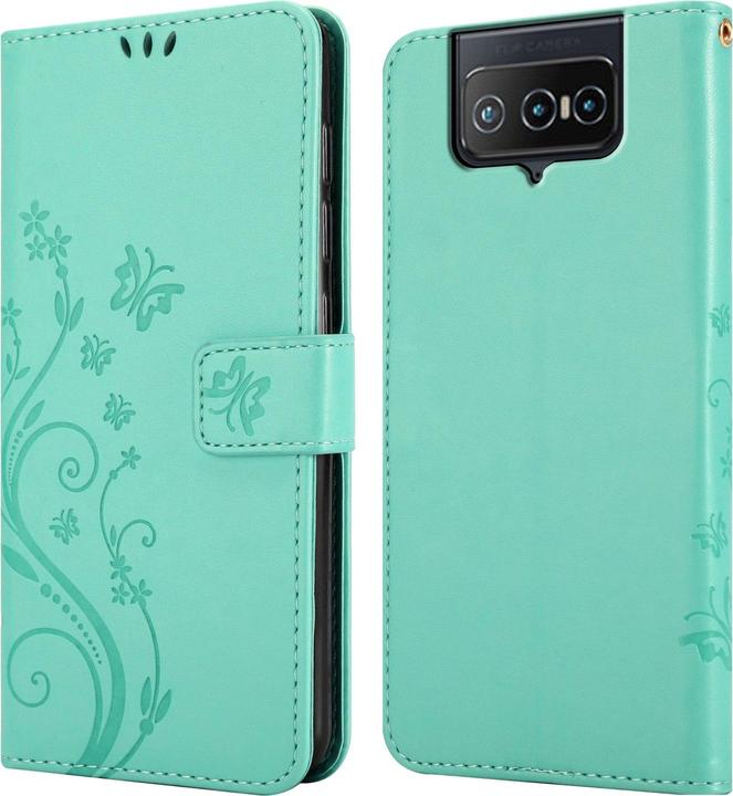 Produktbild Cadorabo Flower Book Hülle (Asus Zenfone 8 Flip)