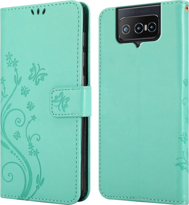 Actual product image Cadorabo Case Flower Book (Asus Zenfone 8 Flip)