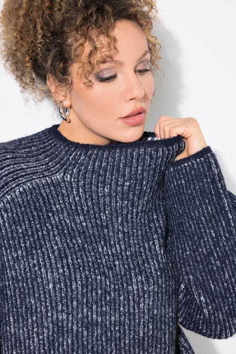 Immagine prodotto Ulla Popken Maglione, righe, collo alto, manica lunga (58)