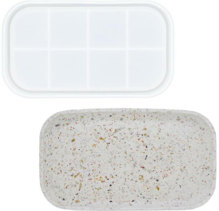 Jesmonite Giessform Schale, 26.4 cm x 15.1 cm x 2,2 cm