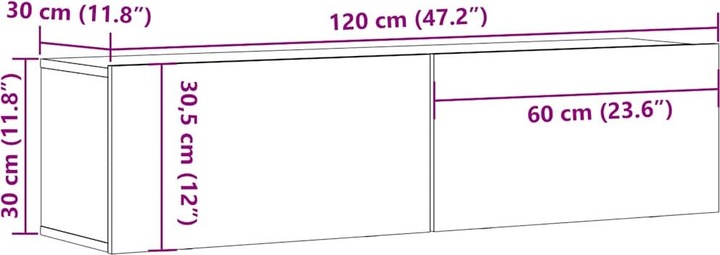 Actual product image VidaXL Johanna (120 x 30 x 30 cm)
