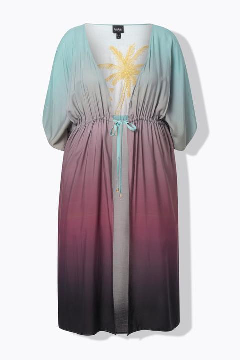 Actual product image Ulla Popken Palm Tree Gradient TIe Front Caftan (42, 44, 46, 48)