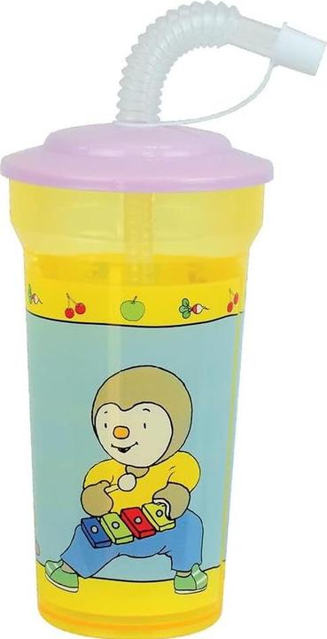 Actual product image crockery set soup plate, mug, straw goblet and 1 children's lunch box jemini t'choupi