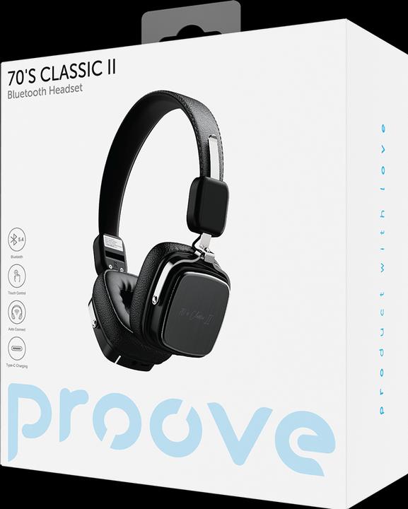 Actual product image Proove wireless headphones 70's Classic II black (Wireless)