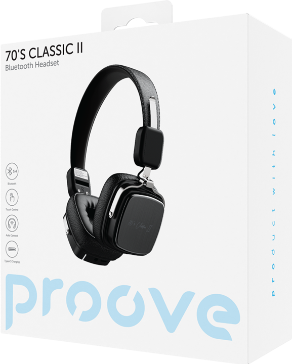 Immagine prodotto Proove wireless headphones 70's Classic II black (Senza fili)