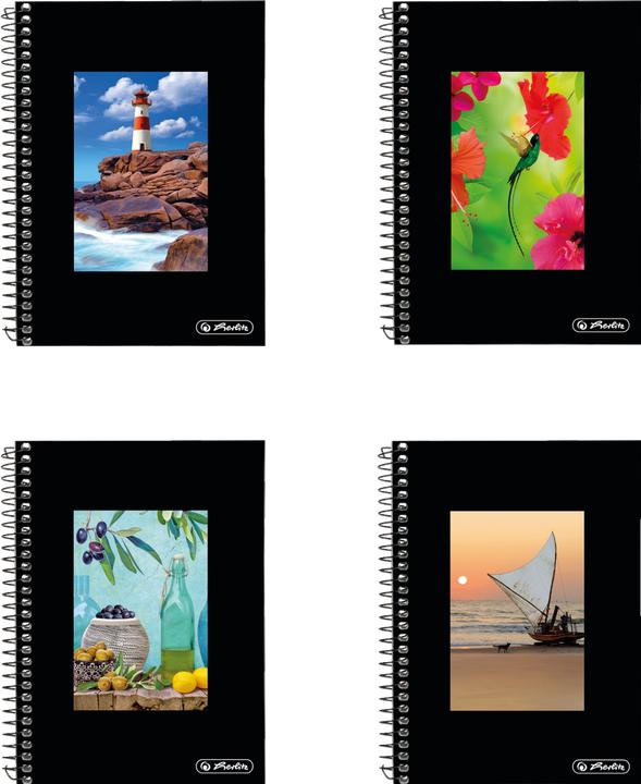 Actual product image Herlitz Spiral notepad 10x14/70BL assorted (Checked, No binding)