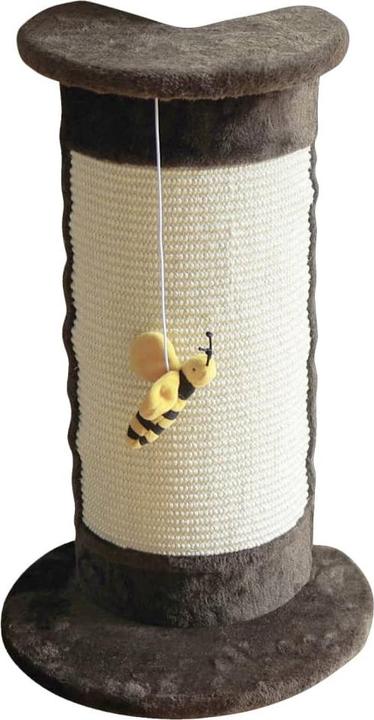 Produktbild Kerbl Kratzsäule CORNER braun, 58cm mit Biene am Band (58 cm, Braun)