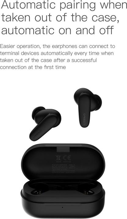 Actual product image Orsen T3 Bluetooth Earphones juodas (6 h, Wireless)