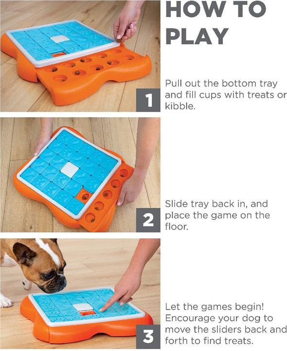 Actual product image Outward Hound Nina Ottosson Dog Challenge Slider poziom 3 - gra edukacyjna dla psa (Intelligence toy dog)