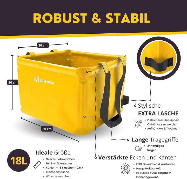 Actual product image Bertiger Faltbare Camping-Spülschüssel