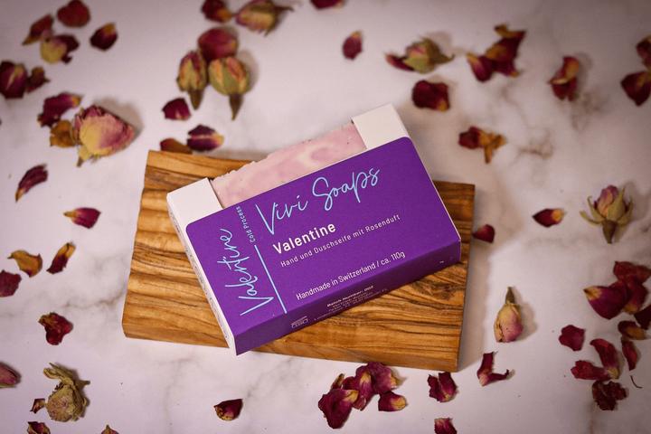 Actual product image Vivi Soaps Valentine - Rose soap (Hard soap)