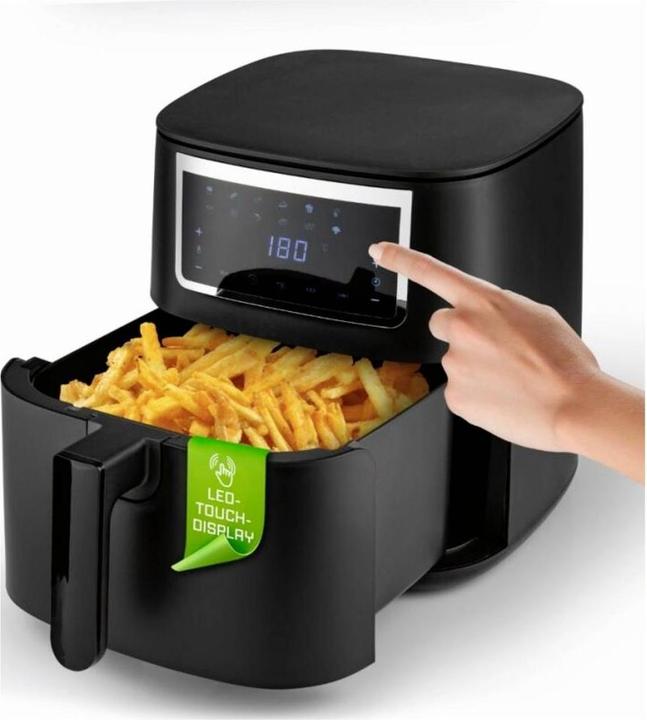 Actual product image Gourmetmaxx Heissluft-Fritteuse Digital 7l 1700W schwarz matt/Edelsta