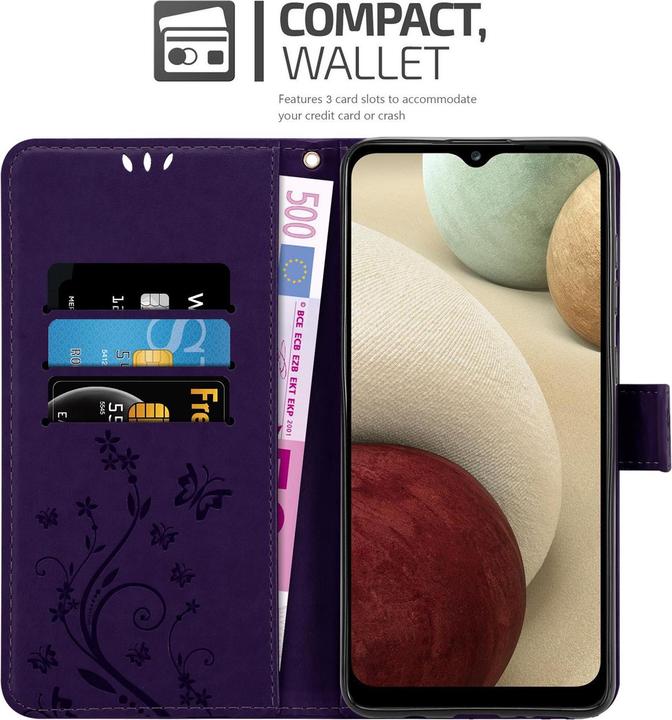 Actual product image Cadorabo Flower Book Cover (Samsung Galaxy A12)