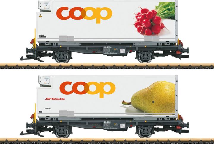 LGB RhB Containerwagen Set coop