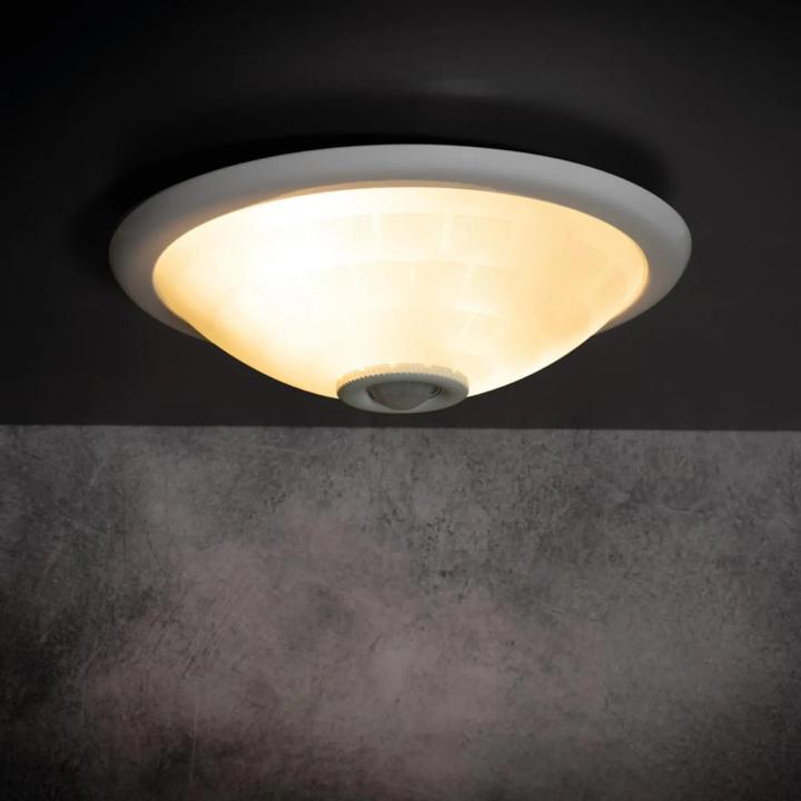 Actual product image Kanlux Fogler DL240O Ceiling light round Ø30cm white w. motion detector (E27)