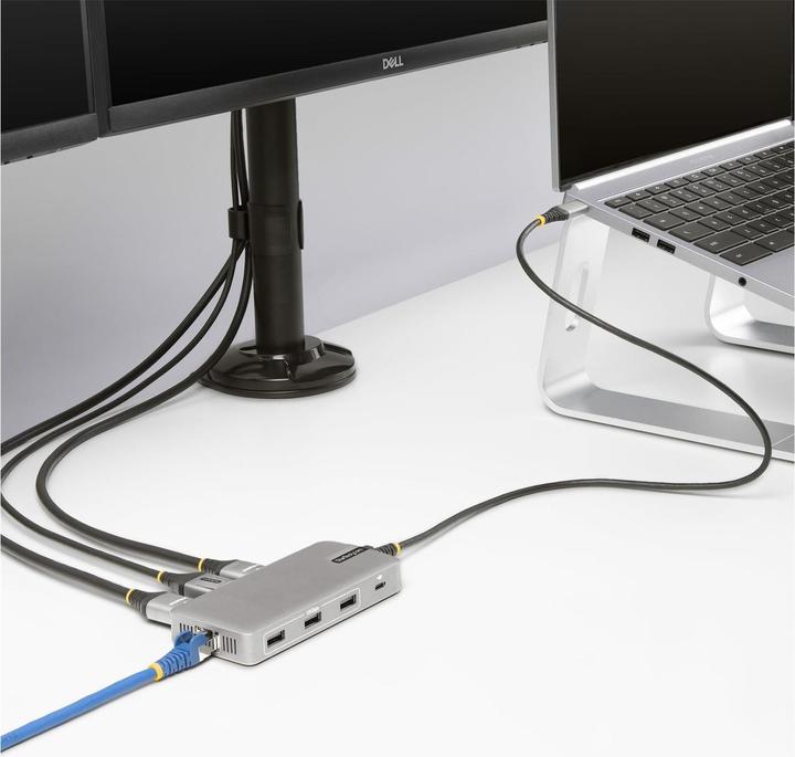 Produktbild StarTech COM USB-C Triple-Monitor Multiport Adapter HDMI/DisplayPort USB Hub 3-Port 10Gbps USB Hub P (USB-C, 6 Ports)