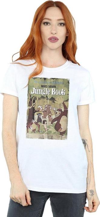 Actual product image Disney Womens/Ladies Retro Poster Cotton Boyfriend T-Shirt (L)