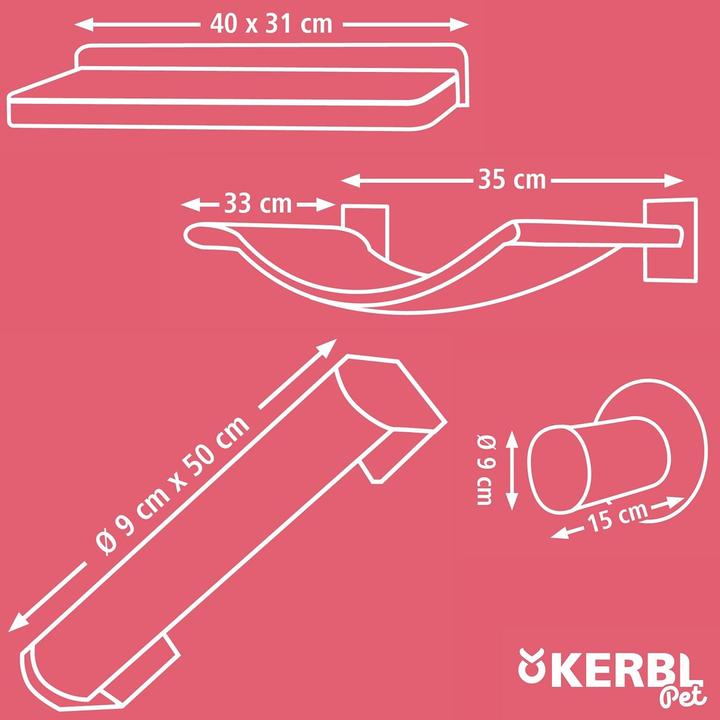 Produktbild Kerbl Kletterwand Alps (50 cm, Beige, Natur, Weiss)