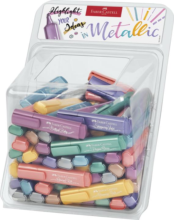 Produktbild Faber-Castell Textmarker TL 46 Metallic Würfel 100x (DAA326, 100 x)