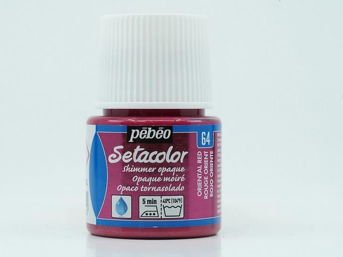 Actual product image Pebeo Setacolor Opaque (Shimmering orient red, 45 ml)