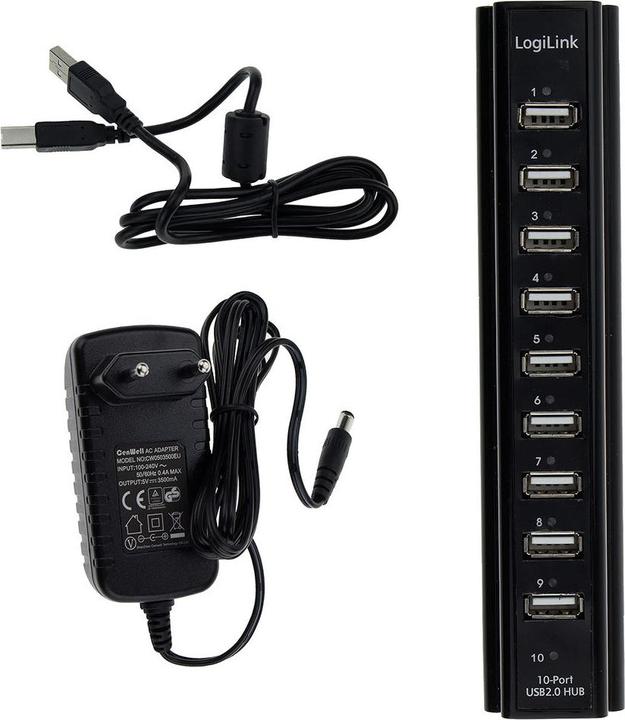 Actual product image LogiLink UA0096 (USB-A, 10 ports)