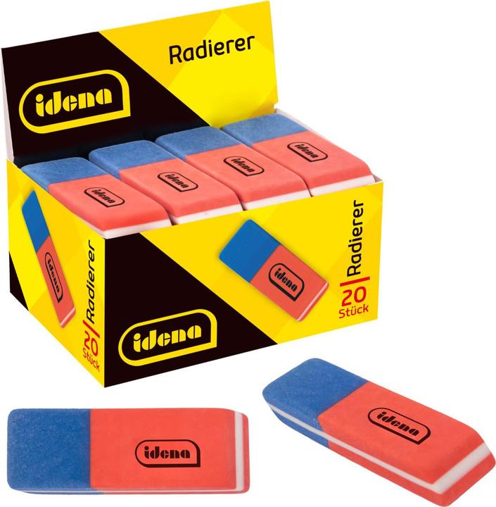 Image du produit Idena Gomme rouge/bleue