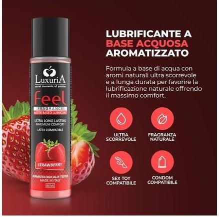 Actual product image Luxuria Intimateline - Feel water-based strawberry lubricant 60 ml (60 ml)