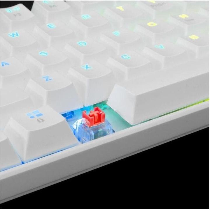 Actual product image White Shark Mechanical Gaming Keyboard Shinobi, OUTEMU RED Switch, Full Rainbow RGB LED Backlight, U (USA, Cable)