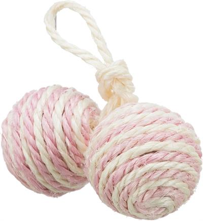 Produktbild Trixie 2 Bälle am Seil Sisal D=4.5cm (Ballspielzeug Katze)