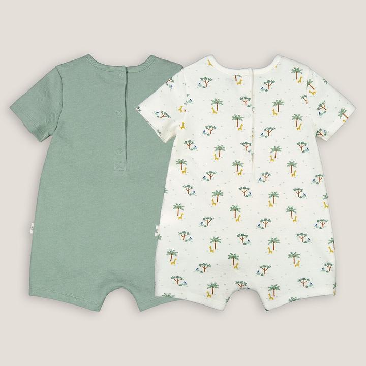 Produktbild La Redoute Collections 2er-Pack kurze Baby-Overalls (60)