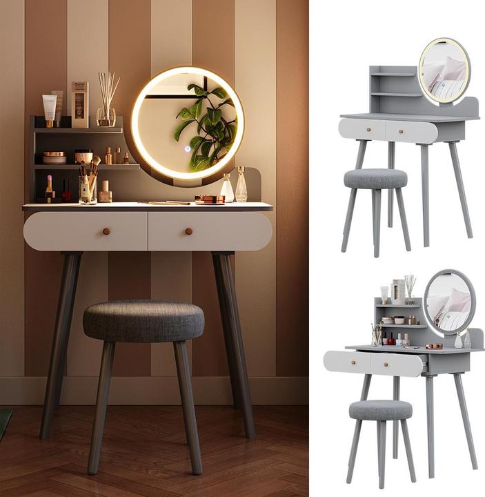Image du produit Vicco Edda avec éclairage LED et tabouret (80 x 40 x 121 cm)