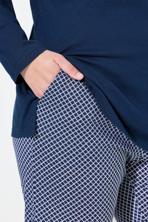 Produktbild Ulla Popken Pyjama, Muster, Rundhals, Langarm (46, 48)
