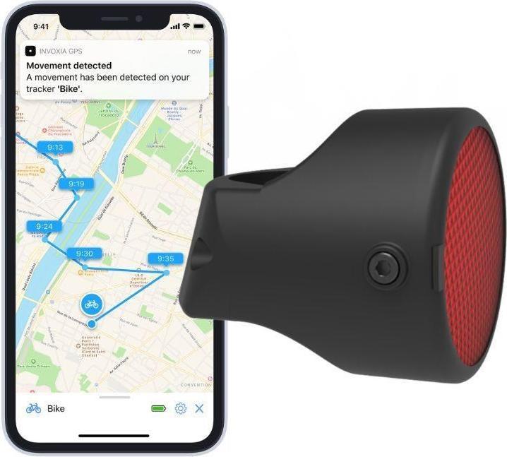Immagine prodotto Invoxia Localizzatore GPS antifurto per bici con abbonamento incluso e batteria a lunga durata