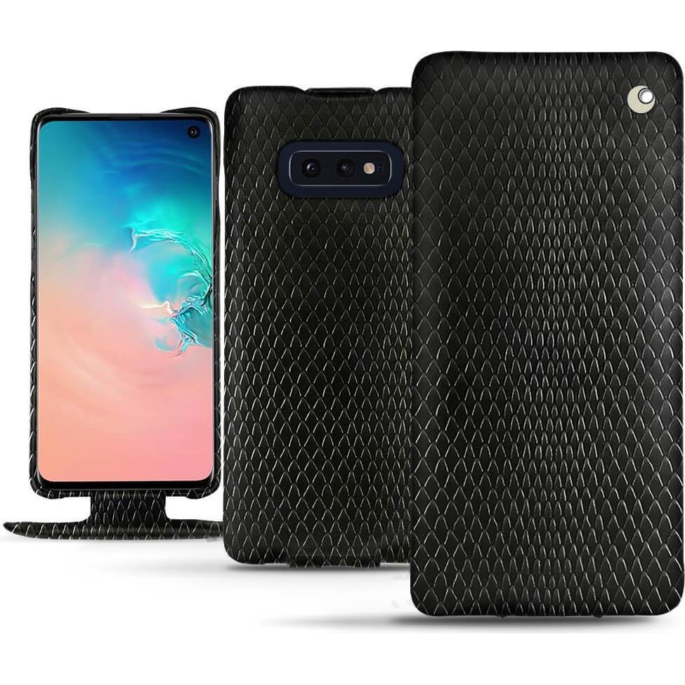 Noreve Lederschutzhülle vertikal (Samsung Galaxy S10e), Smartphone Hülle, Schwarz