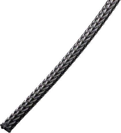 Produktbild RS PRO Kabelschlauch Schwarz PET für Kabel-Ø 4mm bis 8mm, Länge 100m Umflochtener Dehnbar (Kabelschlauch, 29 cm)
