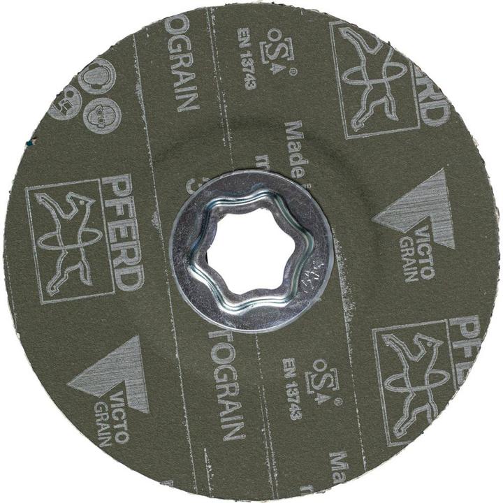 Produktbild Pferd Schleifteller COMLICK Fiberscheibe Ø 125 mm VICTOGRAIN 36 Höchstleistung auf Durchmesser (36)