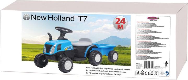 Immagine prodotto Jamara Trattore ride-on New Holland con rimorchio blu 6V (6 V)