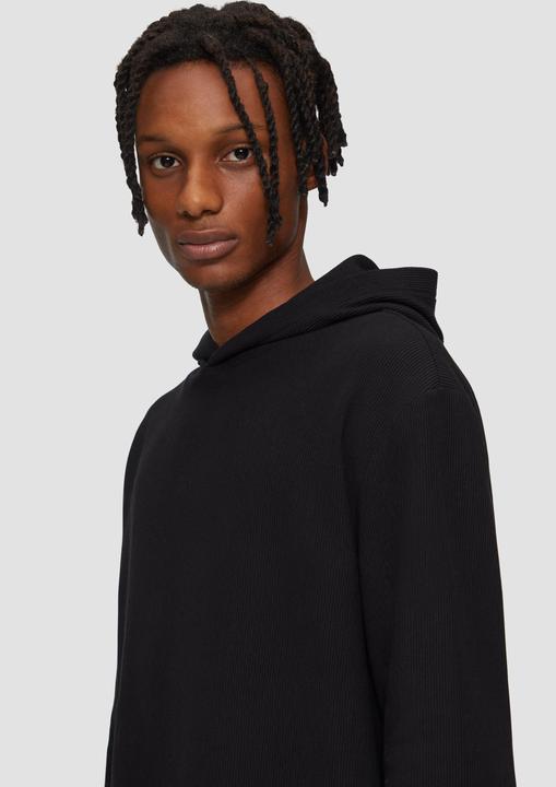 Actual product image S.Oliver T-Shirt Longsleeve mit Kapuze und Rippstruktur (L)