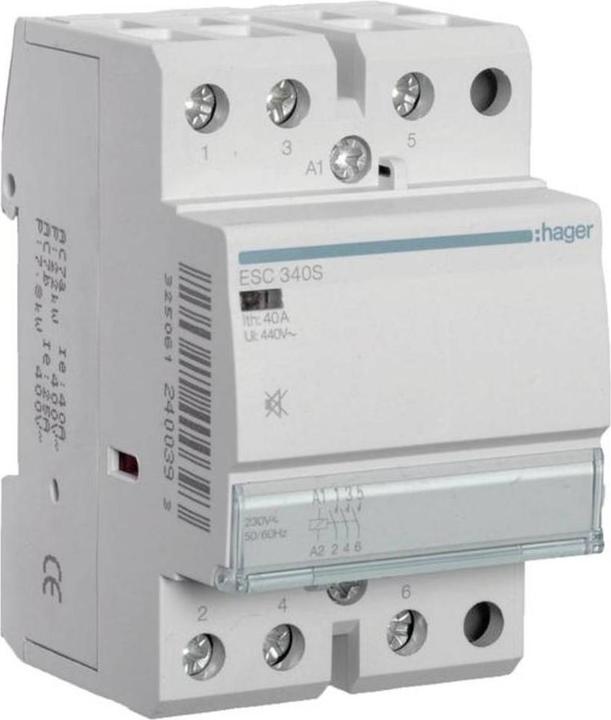 Hager Elektroinstallation. Kontakt Strombelastbarkeit: 40 A, Kabelquerschnitt: 4/16 mm², Temperaturbereich