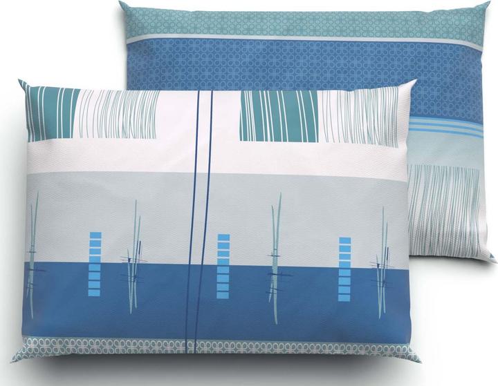 Produktbild Lotus Bettwaren Bettwäsche Jersey Amalfi blau (Kopfkissenbezug, 50 x 70 cm)