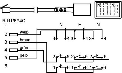 Produktbild Goobay TAE Telefon Adapter Stecker