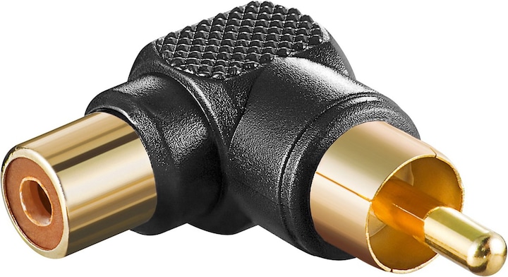 Produktbild Goobay Cinch Adapter 90° Schwarz (Winkeladapter)