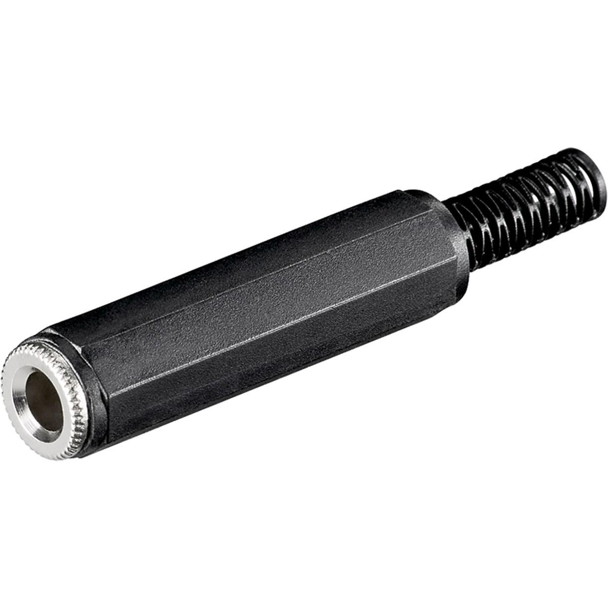Goobay Klinkenkupplung - 6,35 mm - stereo, Audio Stecker, Schwarz
