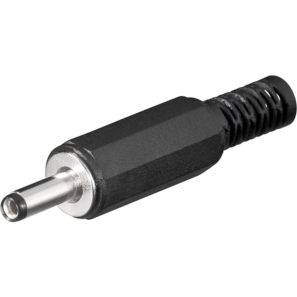 Goobay DC-Stecker mit Knickschutz, Elektronikkabel + Stecker, Schwarz