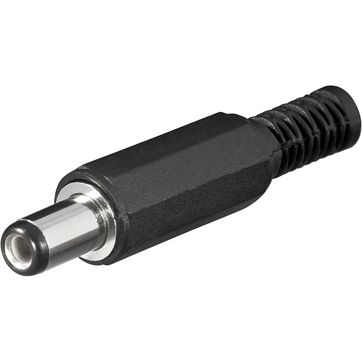 10x Goobay DC-Stecker mit Knickschutz, Elektronikkabel + Stecker, Schwarz