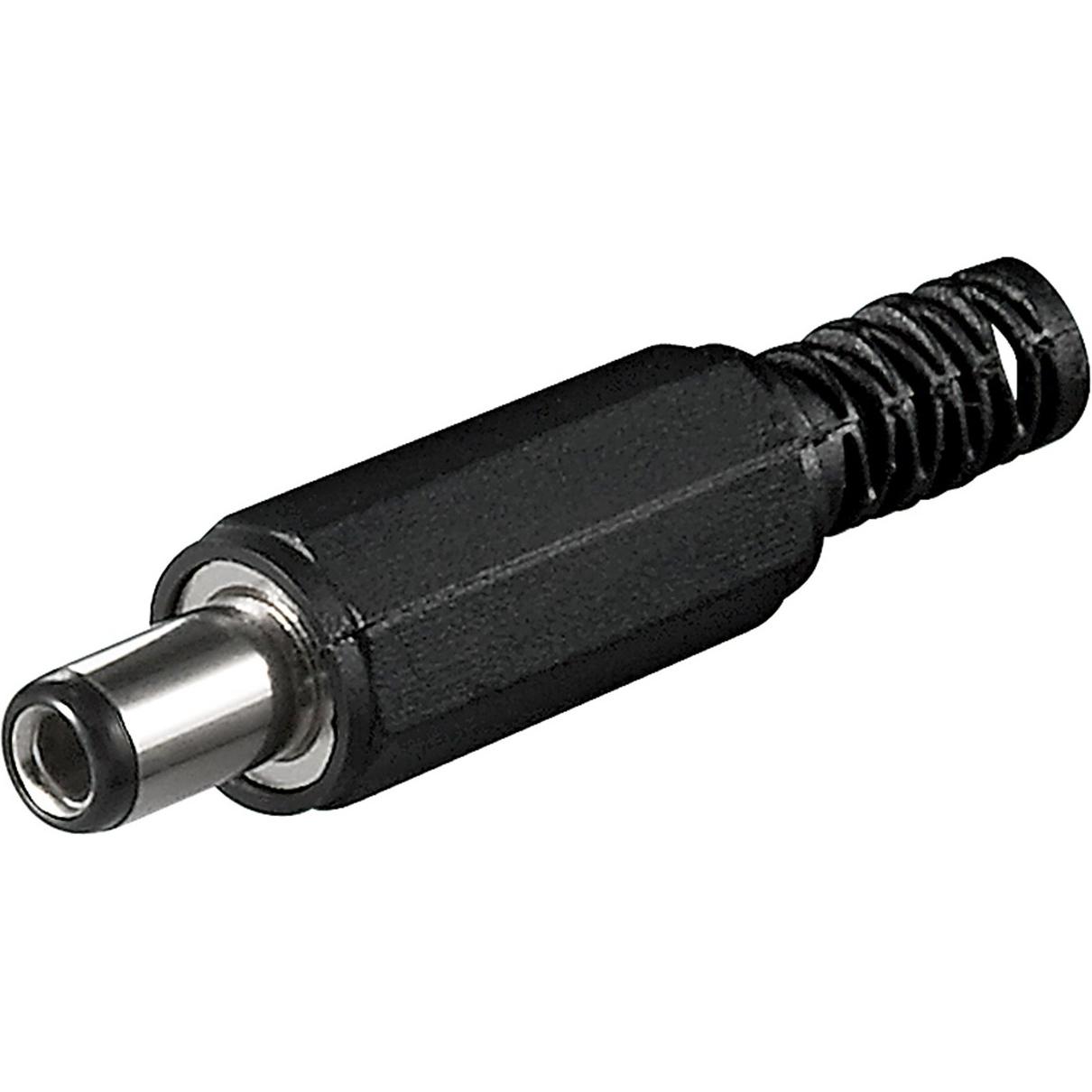 Thumbnail - Goobay DC-Stecker mit Knickschutz, Elektronikkabel + Stecker, Schwarz