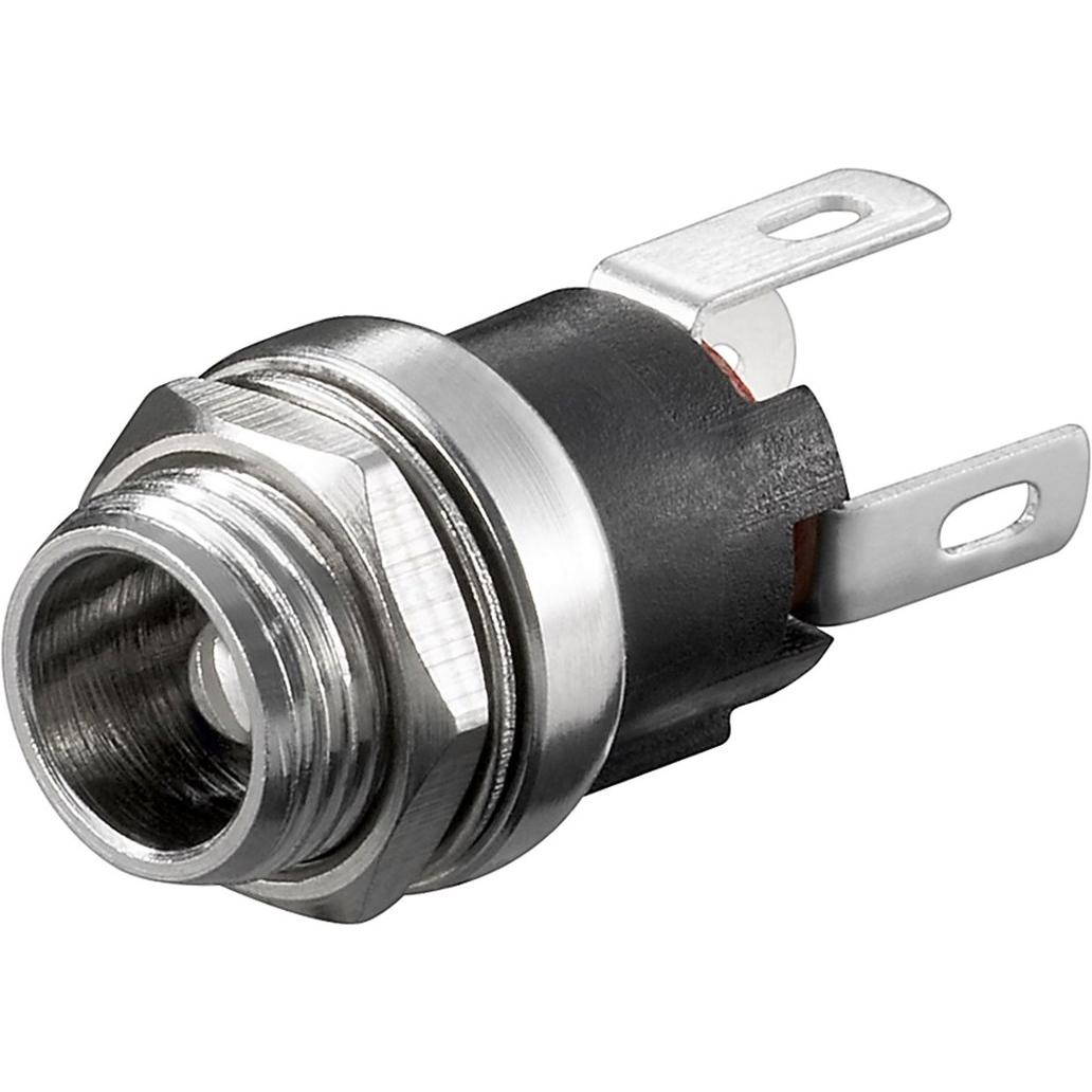 Goobay DC-Einbaubuchse, Audio Stecker, Silber
