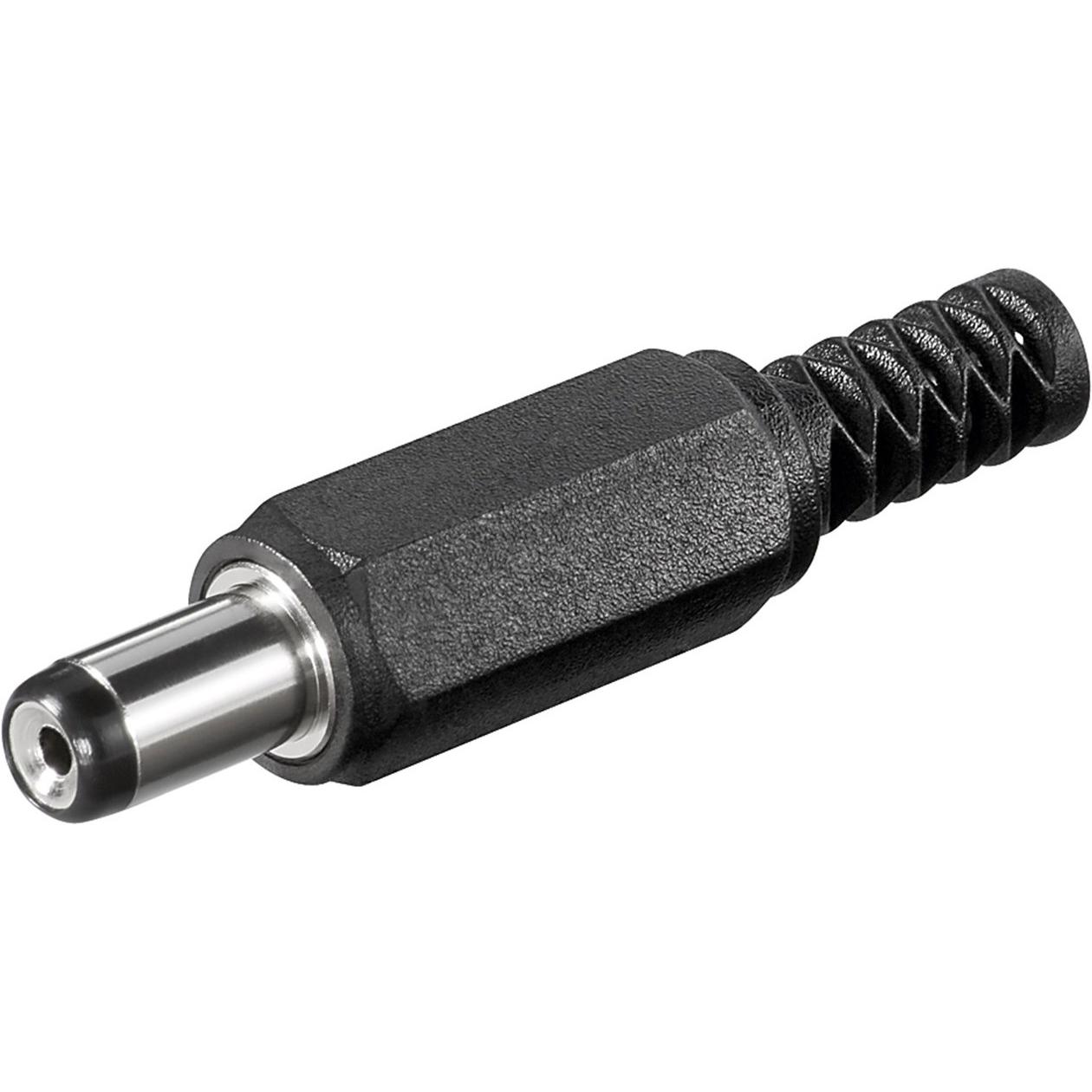Thumbnail - Goobay DC-Stecker mit Knickschutz, Elektronikkabel + Stecker, Schwarz