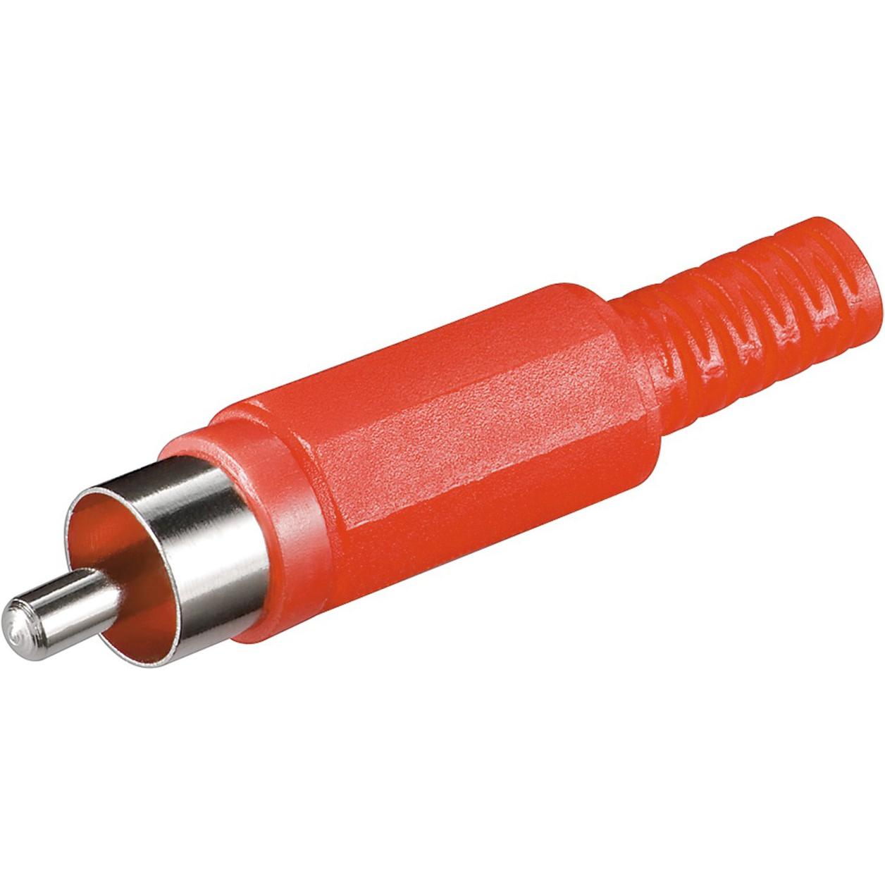 Goobay Cinch Stecker, Audio Stecker, Rot