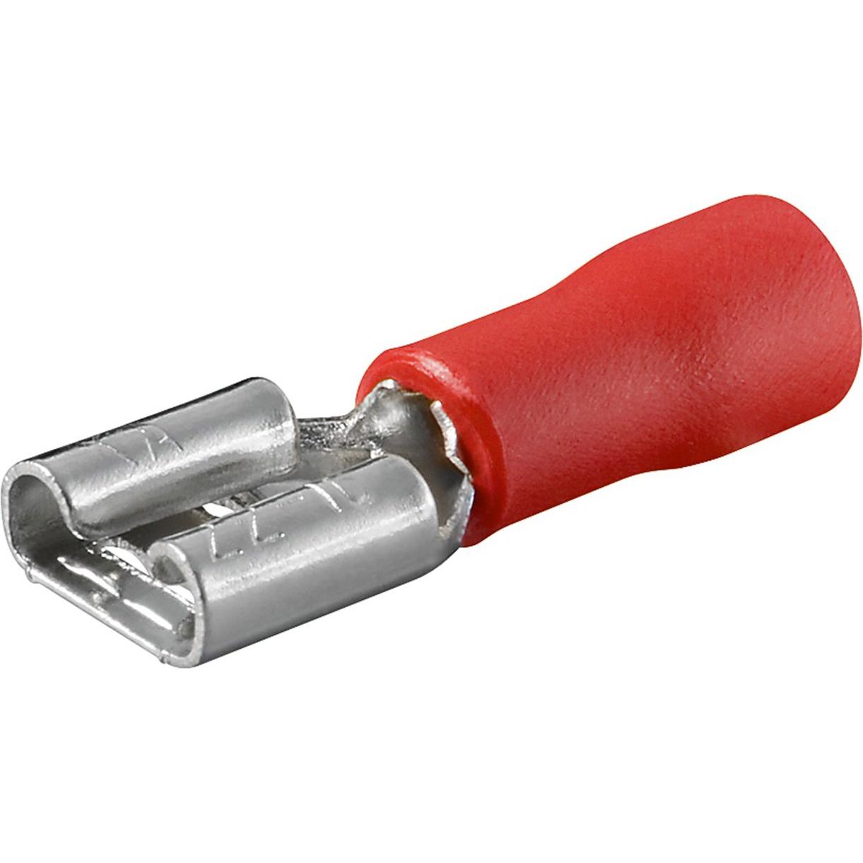 Thumbnail - Goobay Flachsteckhülse, Rot, Elektronikkabel + Stecker, Rot